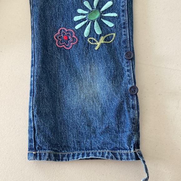 Osh Kosh Girl's Size 5 Embroidered denim jeans with ribbon belt - Picture 9 of 12